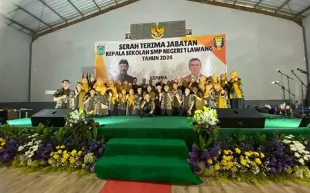 Sertijab Kepala Sekolah SMPN 1 Lawang: Ridho Basuki Purna Tugas, Edi Santoso Pimpin Amanah Baru