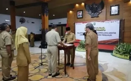 Awal Tahun 2024, Bupati Trenggalek Lantik Sejumlah Pejabat Lingkup Pemkab