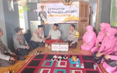 Kapolres Jember Berikan Bantuan Sosial kepada Yayasan Dandan Jiwo