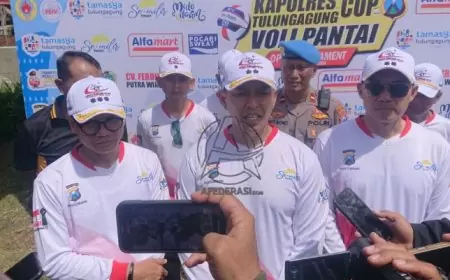 Kejuaraan Bola Voli Nasional Kapolres Cup Tulungagung,  Pantai Midodaren Menjadi Saksi Persaingan Sengit 63 Tim