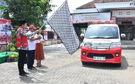 Wakil Bupati Trenggalek, Luncurkan Layanan Baru PMI Ambulan Gratis