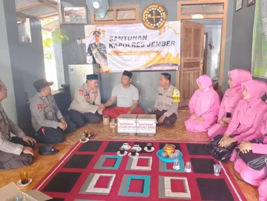 Kapolres Jember Berikan Bantuan Sosial kepada Yayasan Dandan Jiwo