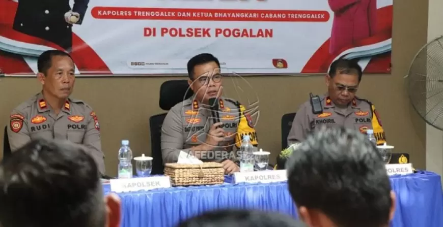 Kapolres Trenggalek Tinjau Polsek Pogalan dan Bendungan, Fokus Pelayanan Terbaik dan Netralitas dalam Menghadapi Pemilu 2024