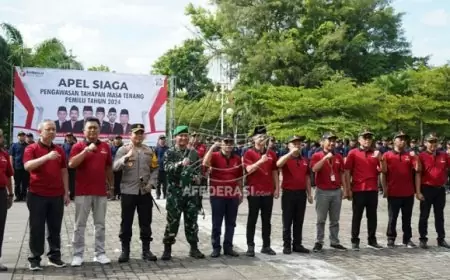 Hadiri Apel Siaga Pengawasan Tahap Tenang Pemilu 2024, Ini Pesan Bupati Trenggalek