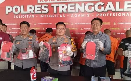 Kurun Waktu Satu Setengah Bulan, Satreskoba Polres Trenggalek Sukses Ungkap 5 Kasus