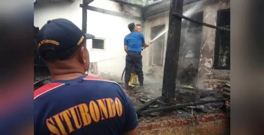 Kebakaran Melanda Rumah Semi Permanen di Situbondo, Diduga Akibat Korsleting Listrik