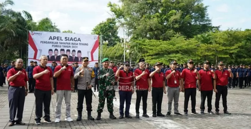 Hadiri Apel Siaga Pengawasan Tahap Tenang Pemilu 2024, Ini Pesan Bupati Trenggalek