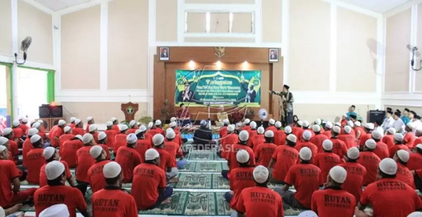 Sambut Bulan Suci Ramadhan, Ratusan WBP Rutan Situbondo Gelar Doa Bersama