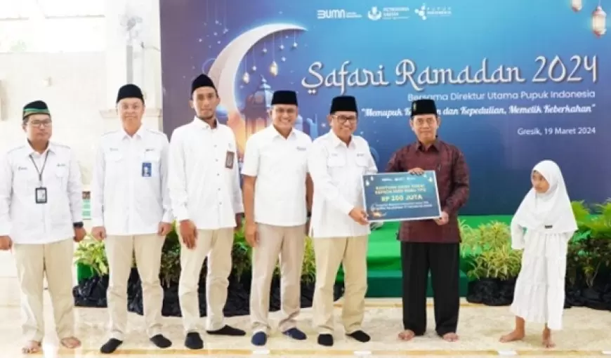 Petrokimia Salurkan Bantuan Untuk Guru TPQ Imam Rawatib dan Anak Yatim Piatu Senilai Rp 1,6 Miliar