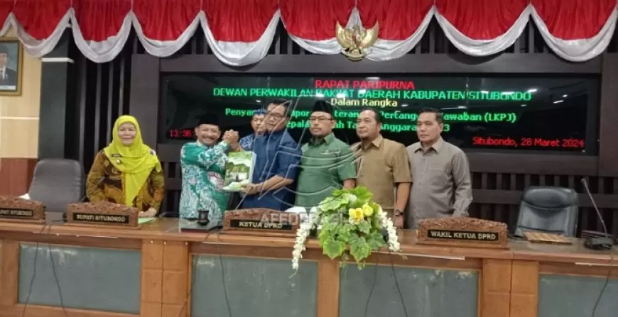Paripurna DPRD Situbondo Terima Dokumen LKPJ  Bupati  2023