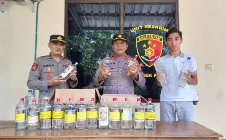 Operasi Pekat 2024, Polsek Pagu Kediri Sita Puluhan Miras