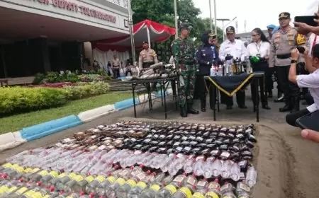 Polres Tulungagung Musnahkan Ribuan Miras dan Ratusan Knalpot Brong Menjelang Idul Fitri