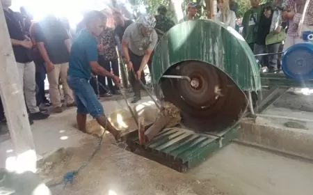 Pj Bupati Bondowoso Launching BUMDes Jaya Merdeka, Spesialis Usaha Produk Batu Marmer