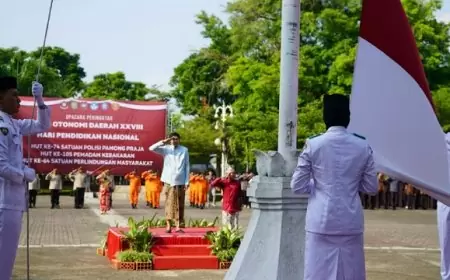 Pemkab Trenggalek Upacara Bendera, Peringati Hari Otonomi Daerah ke-28