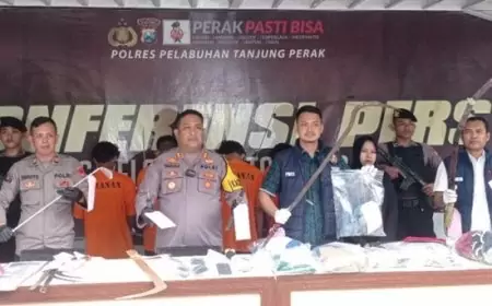 Pelaku Tawuran di Pertigaan Wonokusumo Surabaya Diamankan Polres Tanjung Perak
