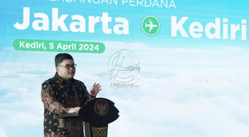 First Landing Bandara Internasional Dhoho Diawali Citilink, Mas Dhito : Maskapai Lain Jangan Sampai Menyesal