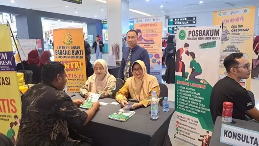 Posbakum PN Gresik Buka Pelayanan Hukum Gratis di Mall