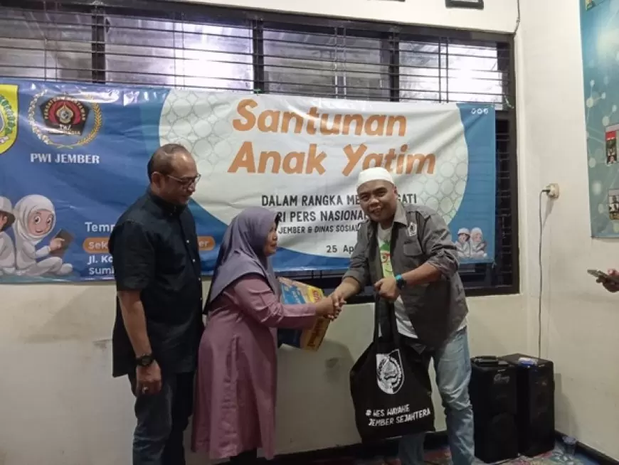 PWI Jember Gelar Baksos Salurkan Bantuan