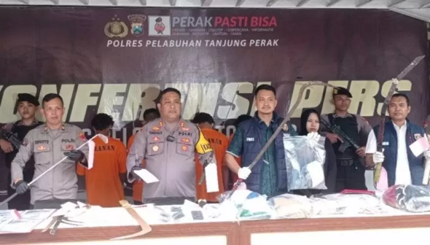 Pelaku Tawuran di Pertigaan Wonokusumo Surabaya Diamankan Polres Tanjung Perak