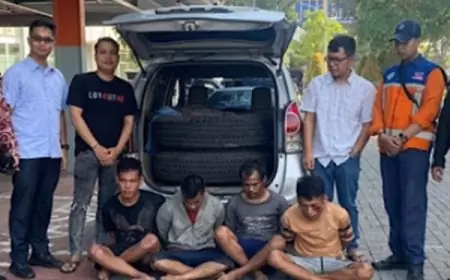 Komplotan Spesialis Pencuri Ban Serep Truk Ditangkap Saat Beraksi Di  Ruas Jalan Tol Gresik