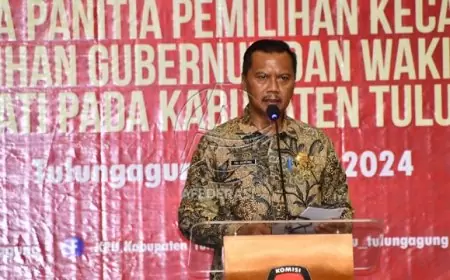 Pelantikan PPK Pilkada, Sekda Tulungagung : Junjung Tinggi Kejujuran