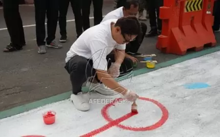 Trenggalek Warnai Jalur Sepeda, Kolaborasi Seni dan Keselamatan Lalu Lintas