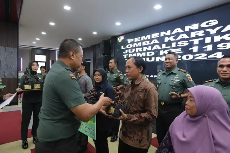 Kodim 0817 Gresik Raih Penghargaan Nasional LKJ TMMD 119 Kategori Jurnalis Televisi 