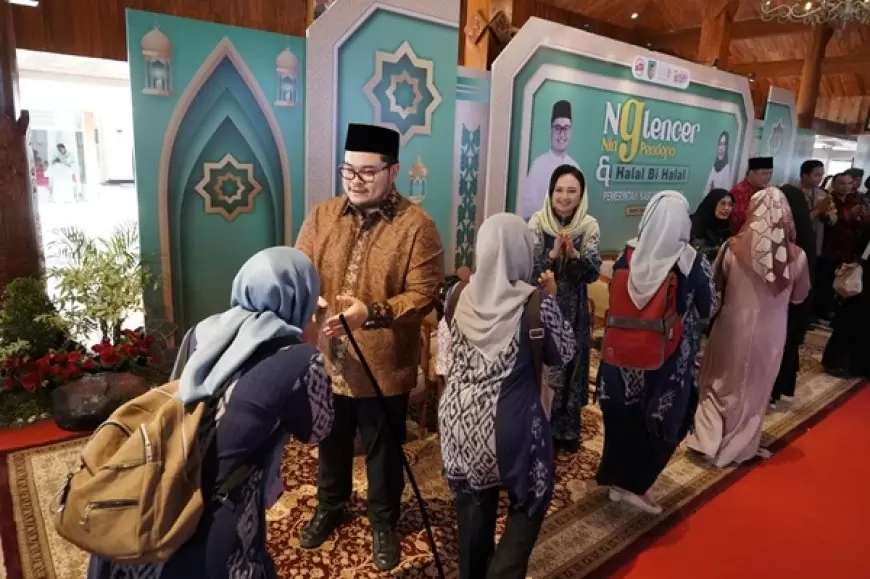 Gelar Halal Bihalal, Mas Dhito Aktif Ajak Interaksi Anak-Anak