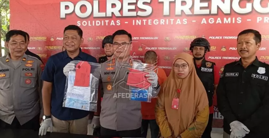 Satreskrim Polres Trenggalek Amankan Tersangka Penipuan dan Penggelapan Senilai Rp 100 Juta