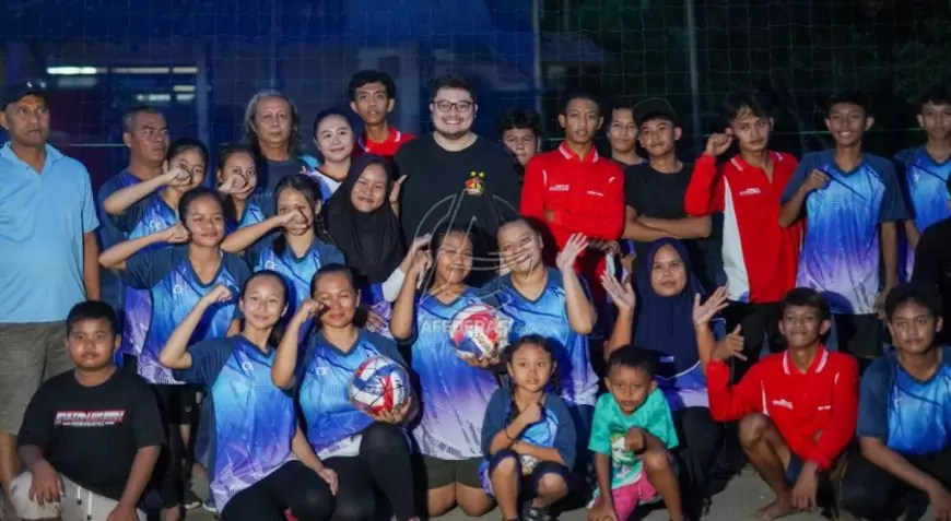 Bupati Kediri Janjikan Akan Benahi Lapangan Bola Voli di Desa Turus