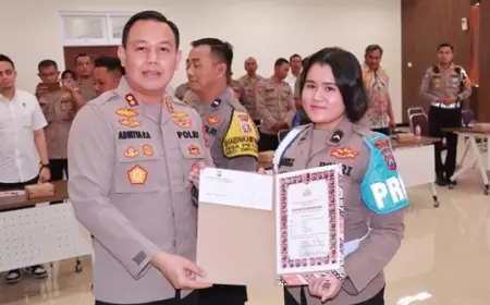 Bripda Mirabell Bintara Polwan Imut Berpretasi Polres Gresik, Ternyata Jago Menembak 