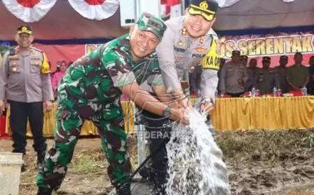 Perkuat Ketahanan Pangan, Kapolres Trenggalek Resmikan Sumur Bor di Desa Kedungsigik