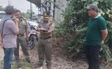 Satpol PP Gresik Panggil Pemilik Proyek Pengurukan Tambak Diduga Tak miliki Dokumen Perijinan