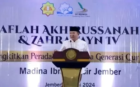 Bupati Hendy Hadiri Haflah Akhirussanah I dan Zahrowayn IV Madina Ibnu Katsir