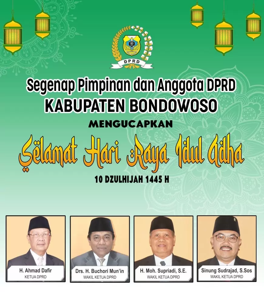 Pemerintah Kabupaten Bondowoso Mengucapkan Selamat Idul Adha 1445H / 2024