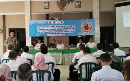 Cegah Tindak Pidana Korupsi, Tim Saber Pungli Gresik Gelar Sosialisasi di Duduksampeyan