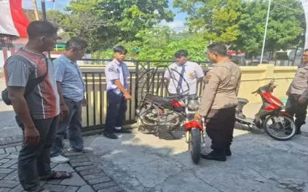 Satlantas Polres Tulungagung Gagalkan Tawuran Pelajar di Campurdarat