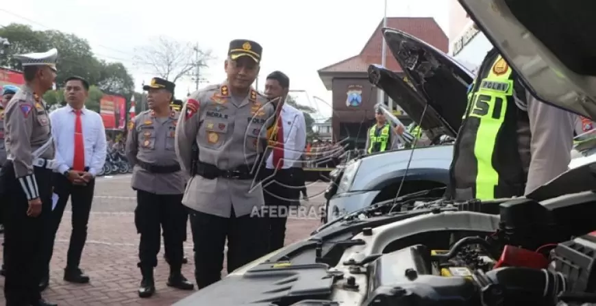 Jelang Pilkada 2024, Polres Trenggalek Gelar Pemeriksaan Ranmor Dinas dan Senpi