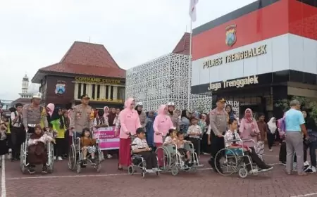 SLB Kemala Bhayangkari 1 Trenggalek Kunjungi Mapolres, Menanamkan Cinta Profesi Kepolisian Sejak Dini