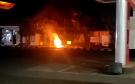 Tandon BBM Solar di SPBU Panarukan Terbakar, Hebohkan Warga Situbondo