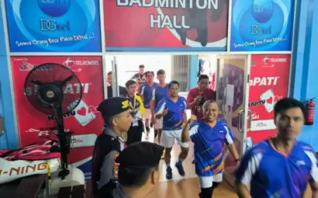 Bulutangkis PWI Jatim Melaju ke Semifinal Porwanas XIV Kalsel