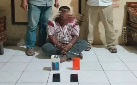 Curi Ponsel di 4 Lokasi Berbeda, Pria Trenggalek diringkus Unit Reskrim Polsek Ngantru