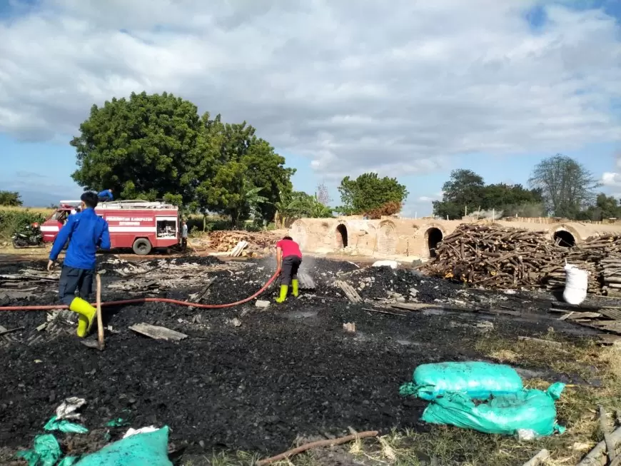 Gudang Arang Milik Warga Situbondo Ludes Terbakar di Tengah Malam