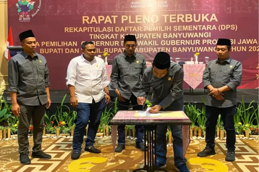 DPS Pilkada 2024 Banyuwangi Ditetapkan, Jumlah Pemilih Berkurang