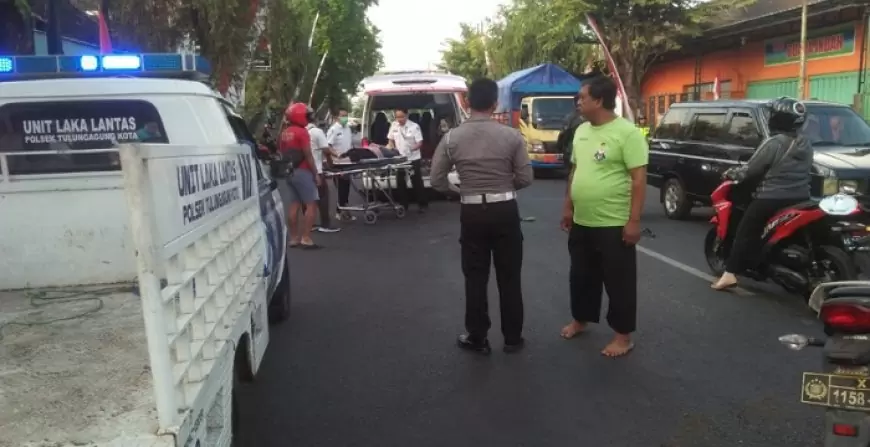 Kecelakaan di Jalan Ki Mangunsarkoro, Tulungagung, Satu Pengendara Tewas