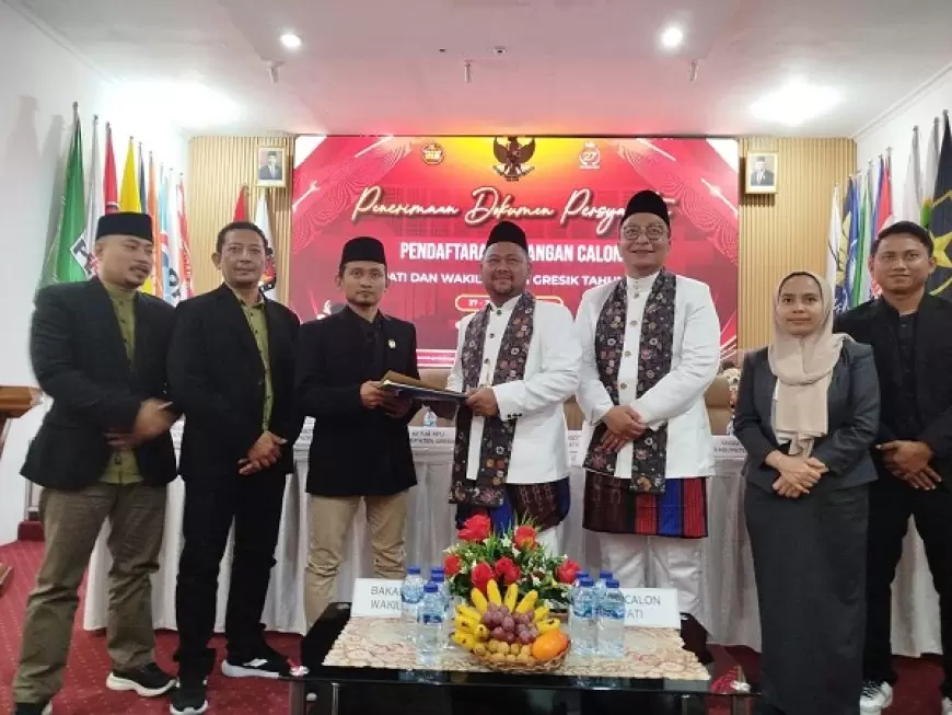 Paslon Cabup dan Cawabup Ya-Alif Resmi Daftar ke KPU Gresik