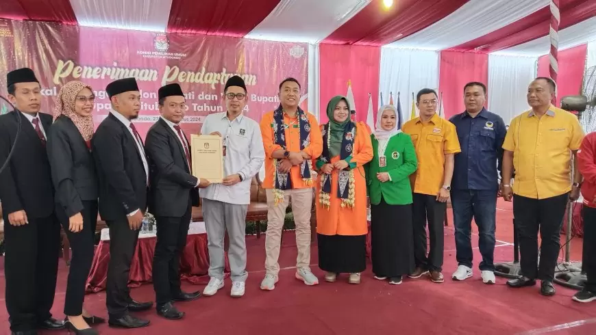 Yusuf Rio Wahyu dan Ulfiyah Daftar Pilkada Situbondo, Didukung Tujuh Partai Politik