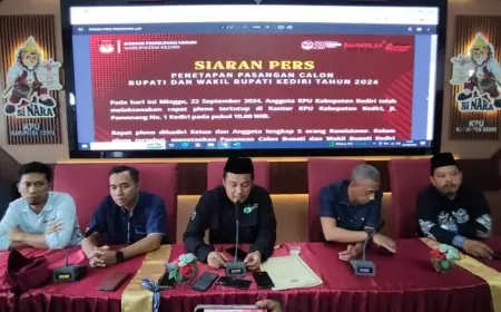 KPU Kabupaten Kediri Tetapkan Dhito-Dewi dan Deny-Mudawanah Jadi Paslon 