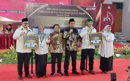 Pilkada 2024 KPU Kabupaten Kediri Deklarasi Kampanye Damai 