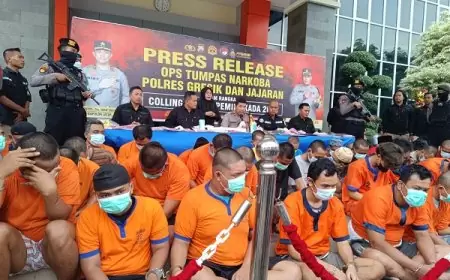 Operasi Tumpas Narkoba, Polres Gresik Gulung 39 Tersangka Pengedar Narkoba selama 12 Hari